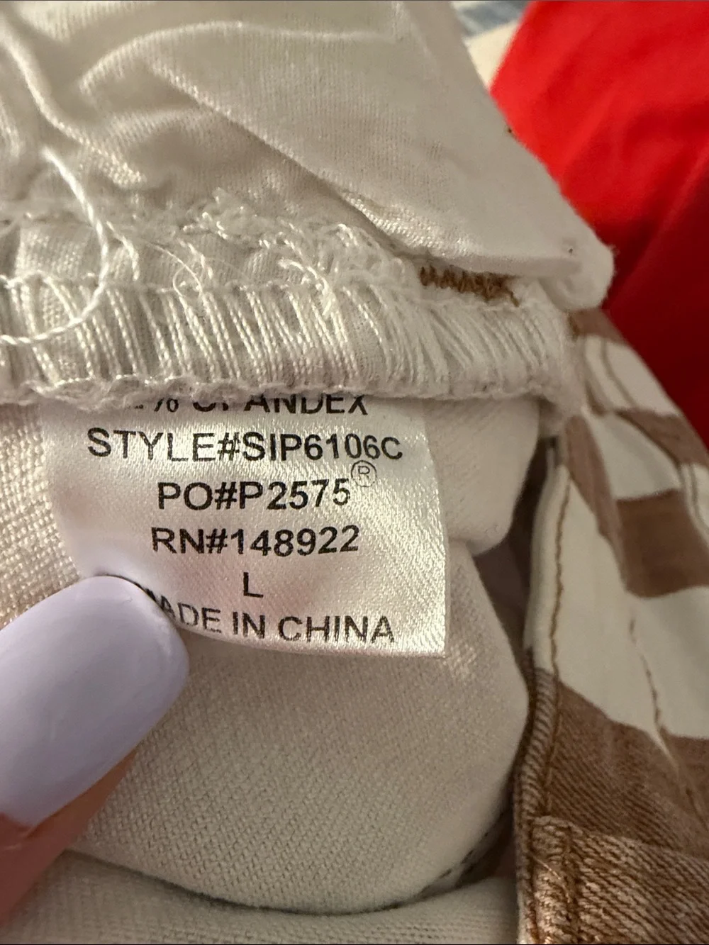 Striped Brown & White Bootcut Pants - Women's Flare - Picture 4 of 4